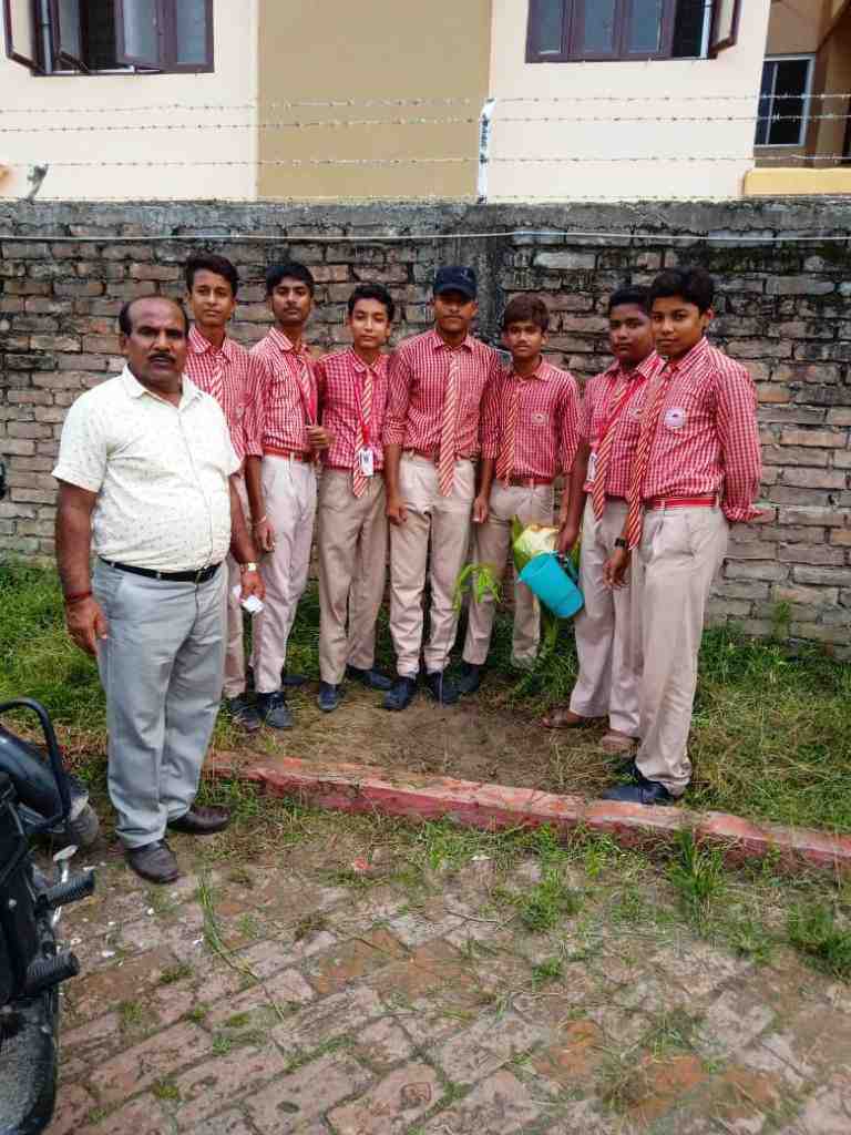 Planting of trees conducted by our seniour students on 28-July-2022 on the eve of World Nature Conservation Day OR <strong>HARIYAL AMAWASYA</strong>